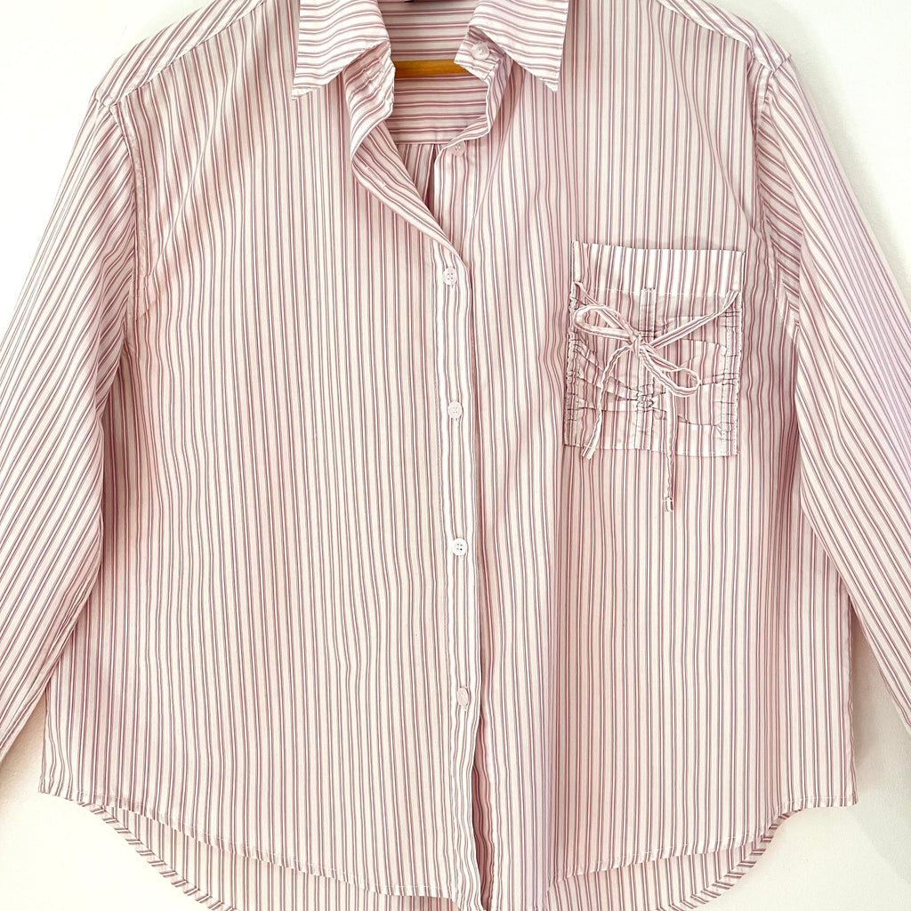 Deiji Studios POCKET Shirt in Musk Stripe Size L.