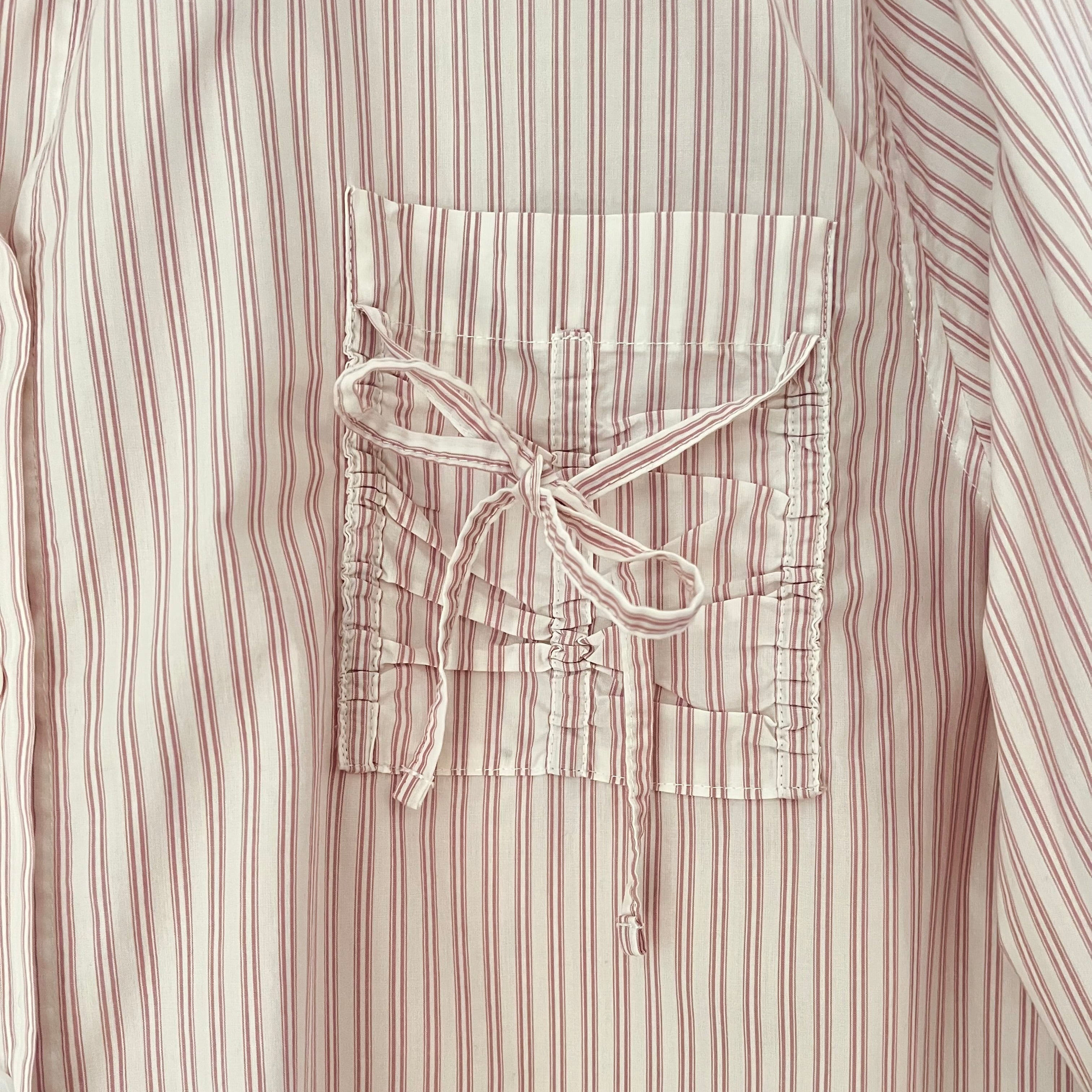 Deiji Studios POCKET Shirt in Musk Stripe Size L.