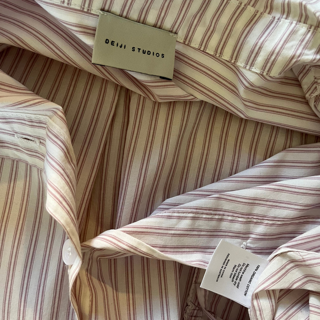 Deiji Studios POCKET Shirt in Musk Stripe Size L.