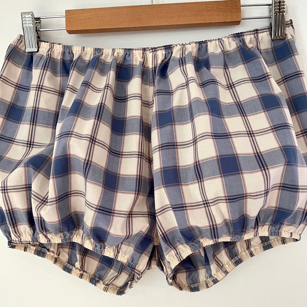 Charlie Beads BABYDOLL Bloomers in Blue Tattersall Size M.