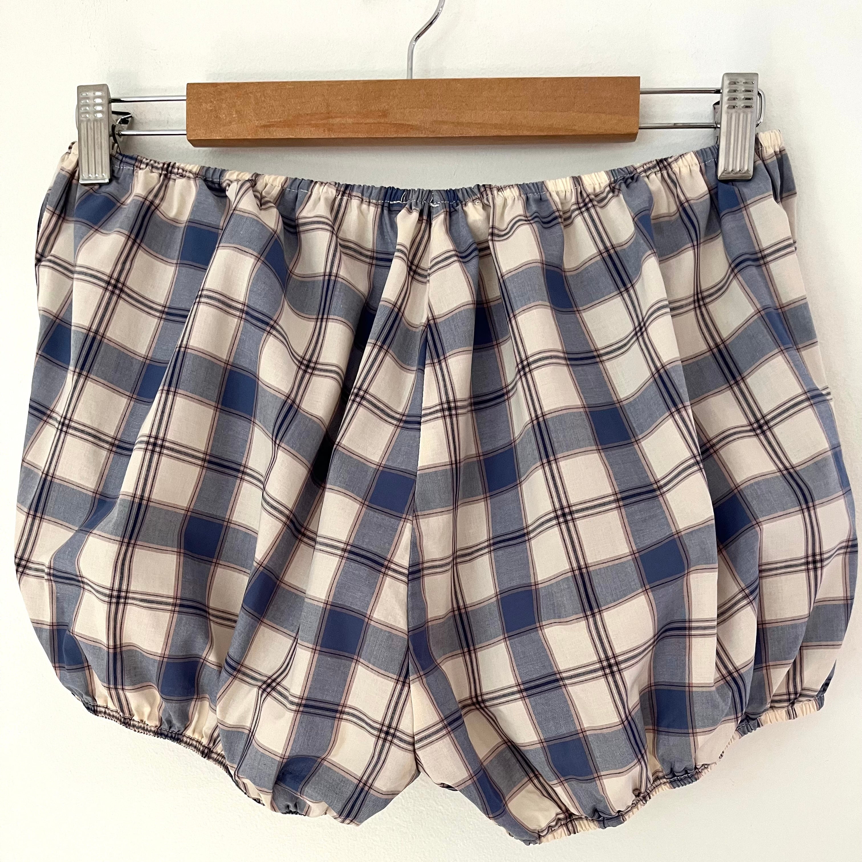 Charlie Beads BABYDOLL Bloomers in Blue Tattersall Size M.