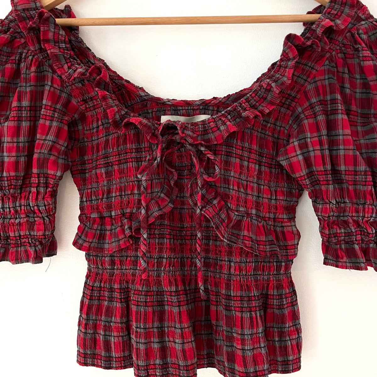 Damson Madder MEGHAN Puff Sleeve Blouse Size 8.