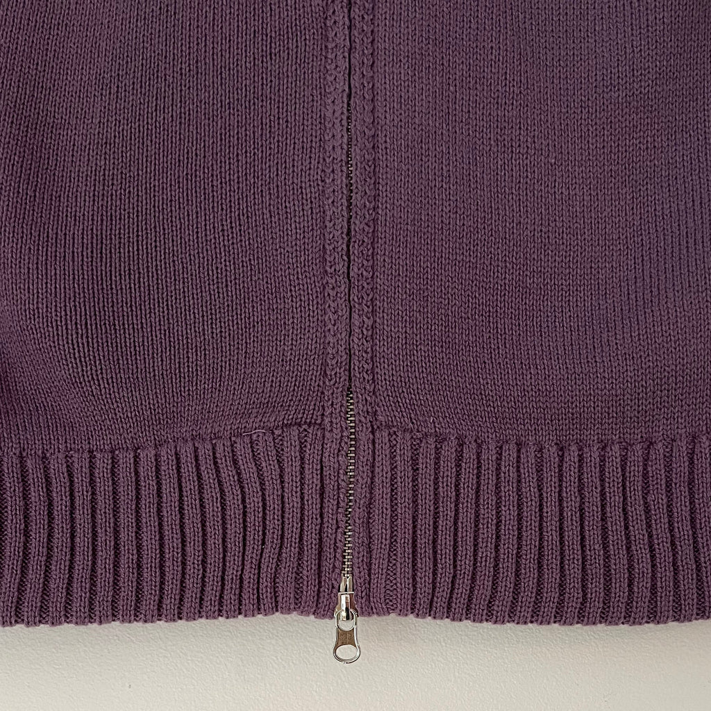 Open YY 2 WAY Zip Track Knit Jacket in Purple Size 2/M.