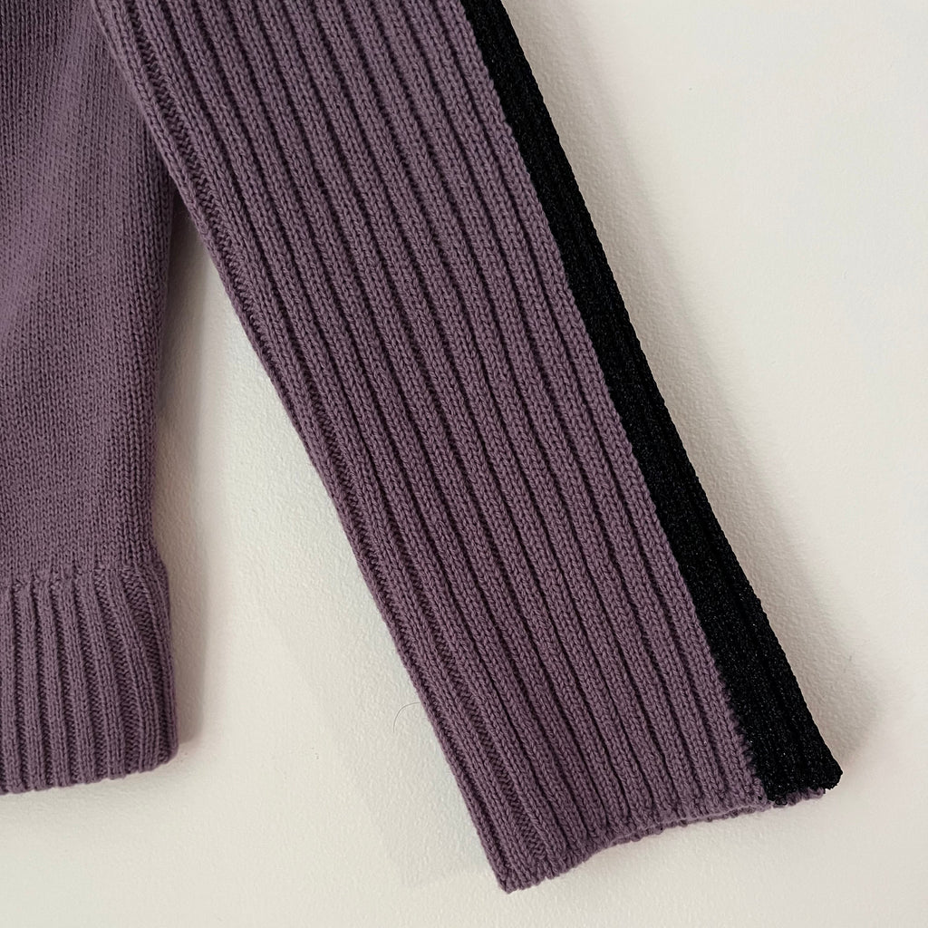 Open YY 2 WAY Zip Track Knit Jacket in Purple Size 2/M.