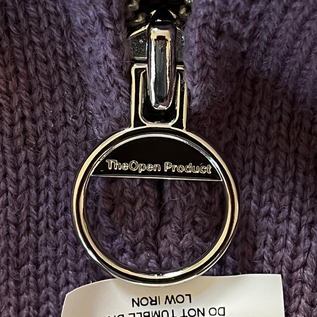 Open YY 2 WAY Zip Track Knit Jacket in Purple Size 2/M.