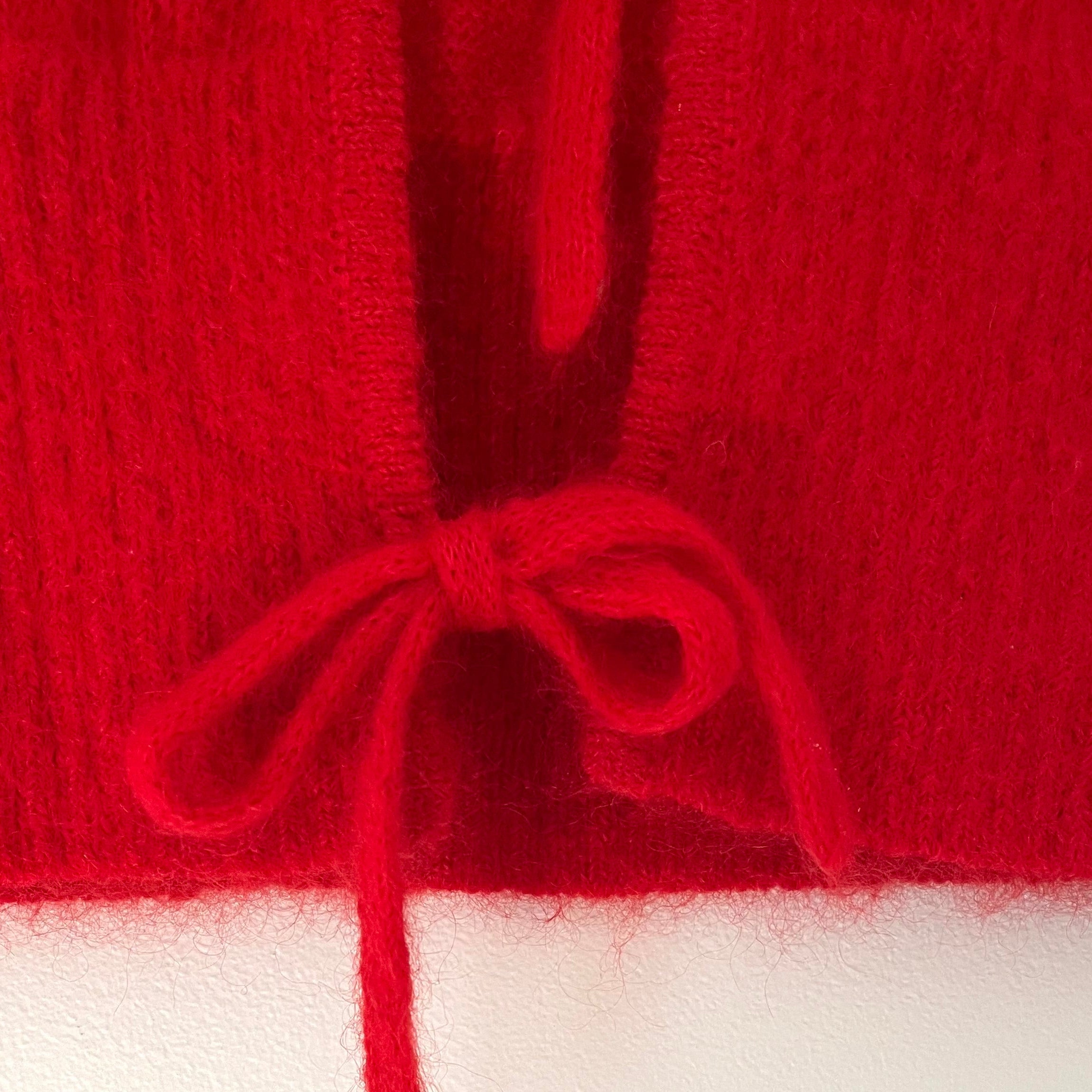 Ganni Light Mohair String Vest in Racing Red Size S.