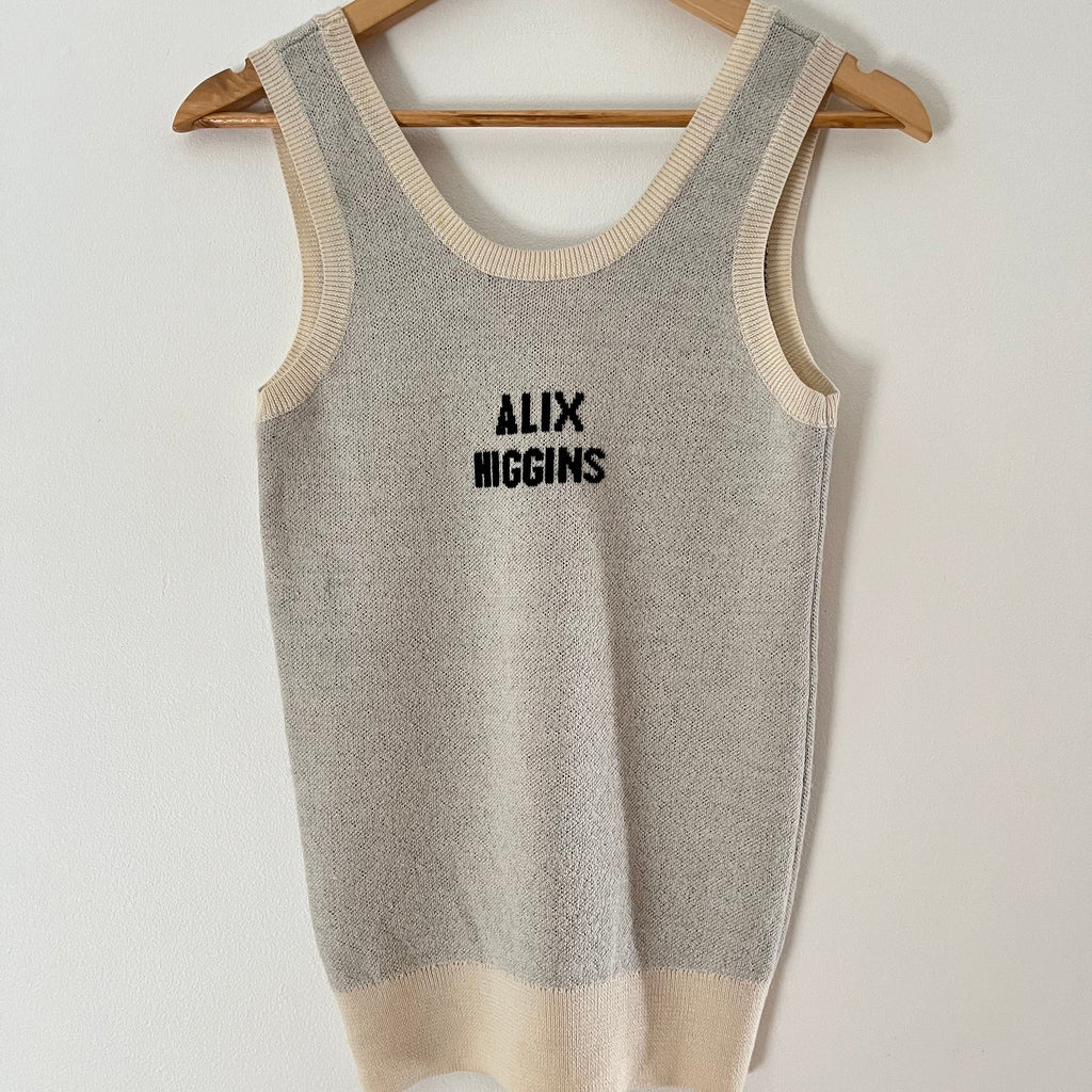 Alix Higgins Wool Poetry Tank Top Size L.