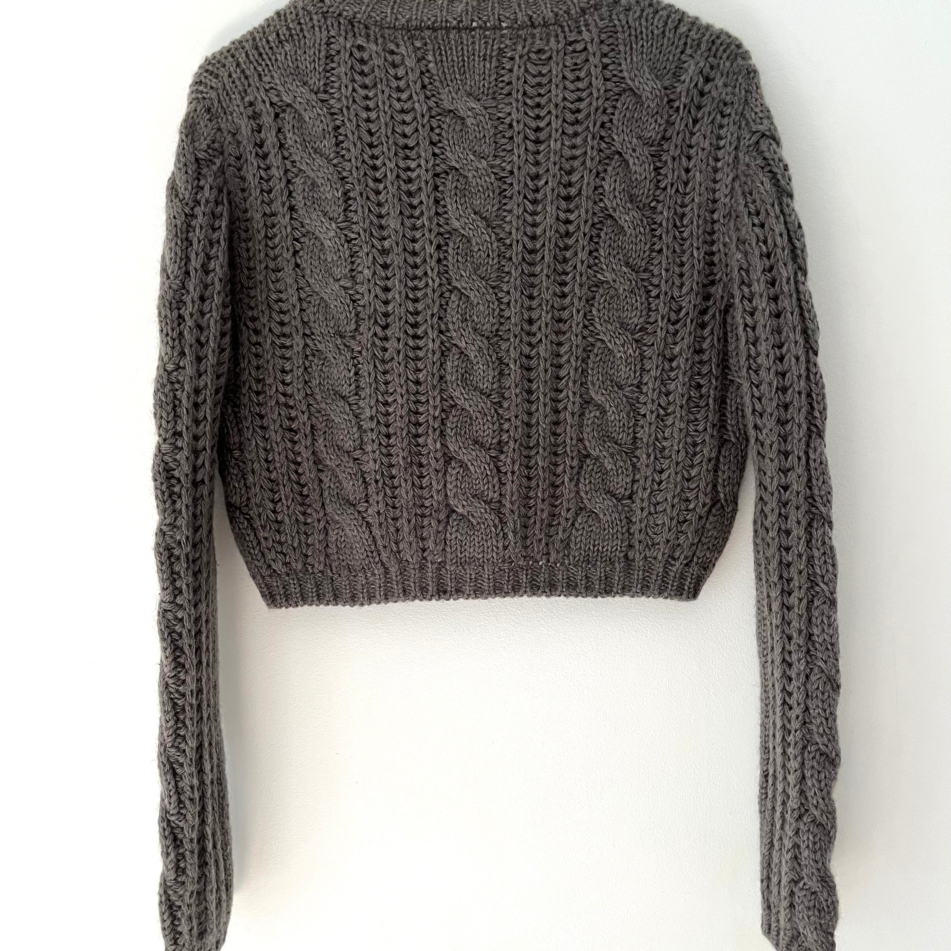 Wixii BRADA Wool Cropped Wool Sweater Size S.