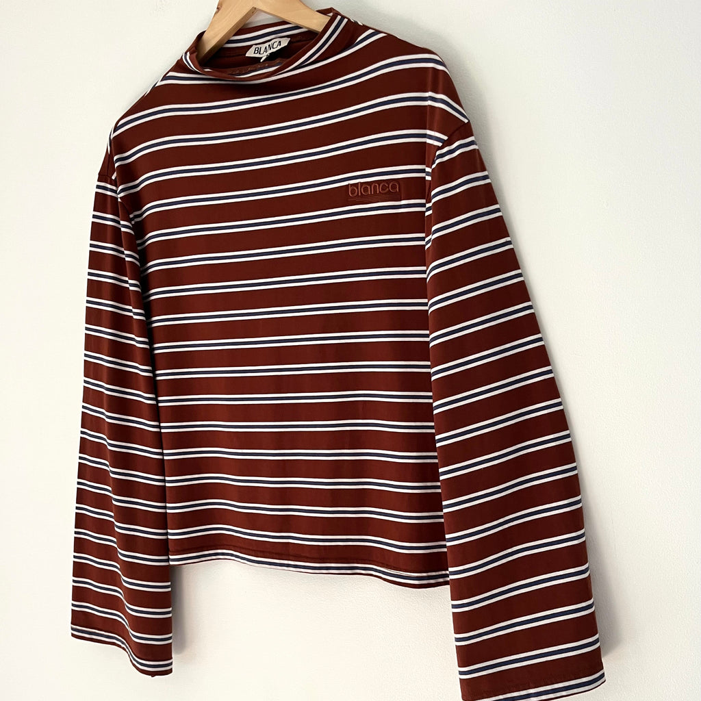 Blanca Striped Tee Size L.