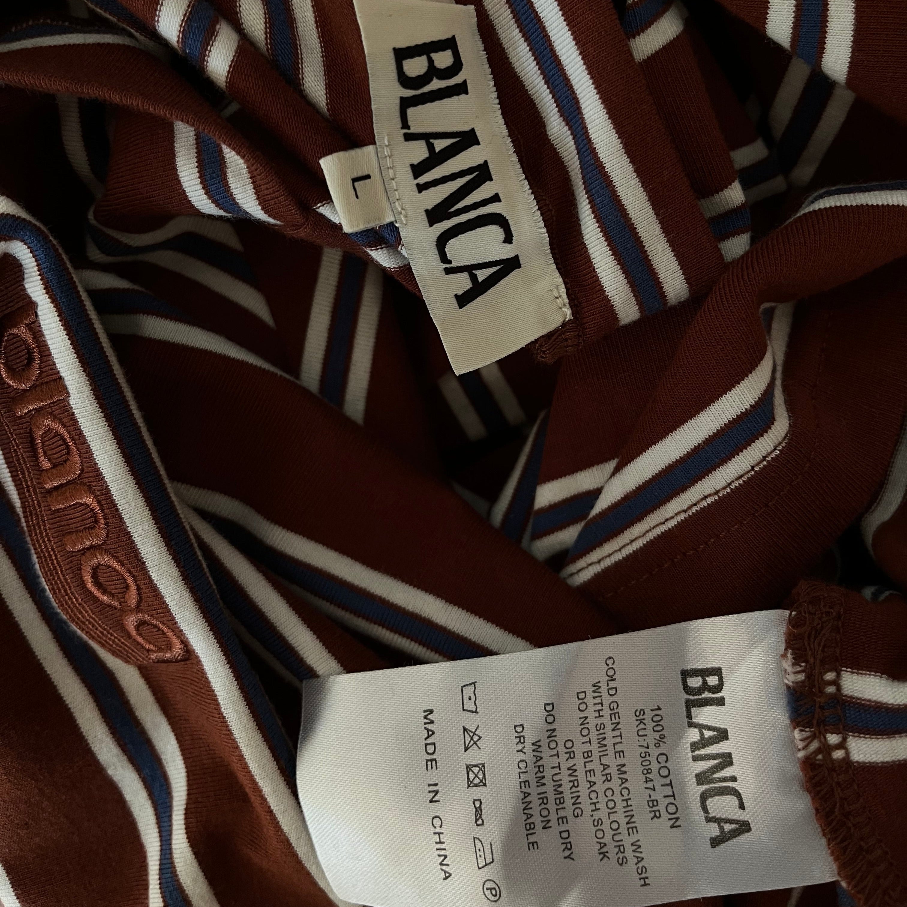 Blanca Striped Tee Size L.