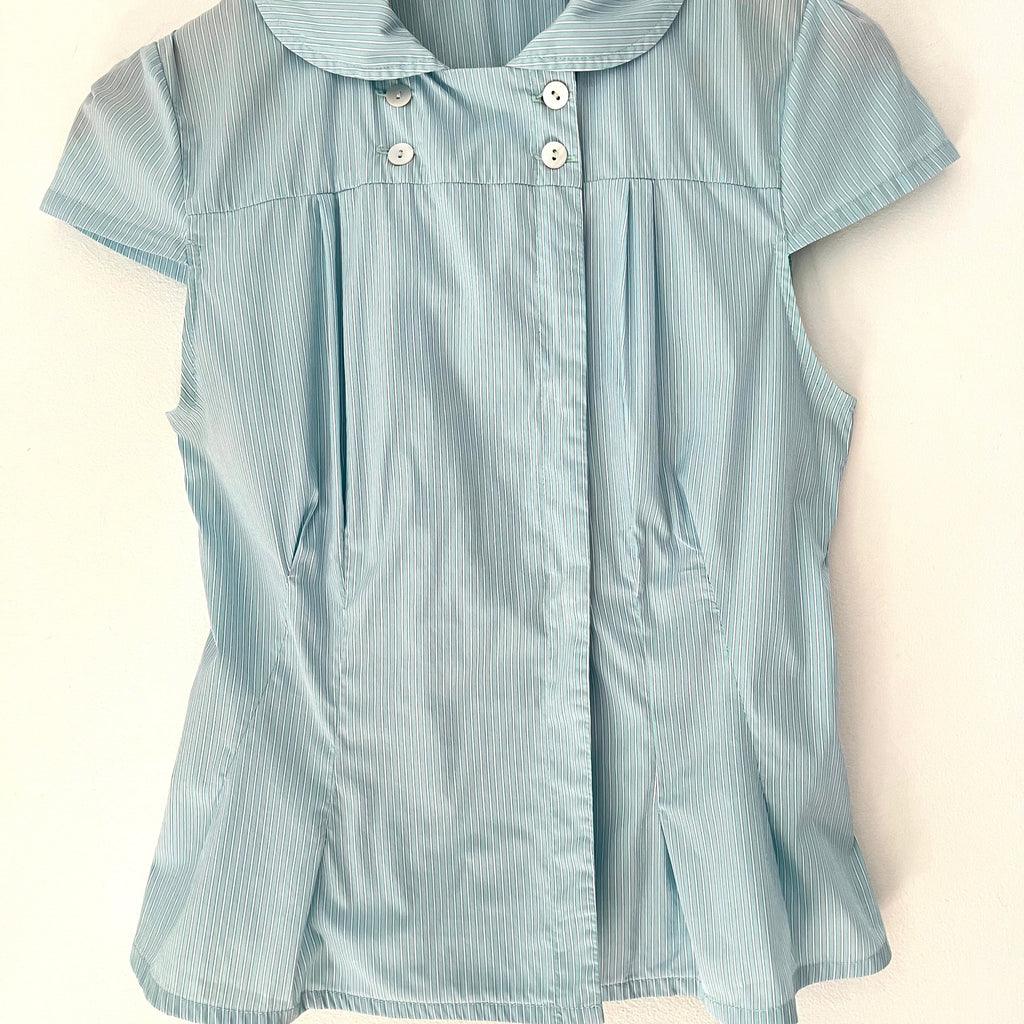 Peachy Den MISSY Blouse in Blue Size 8.