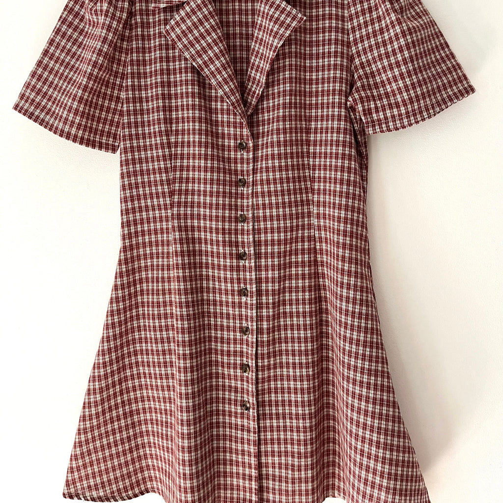 Apres Studios BNWT JAM Gingham Button Front Dress Size S.