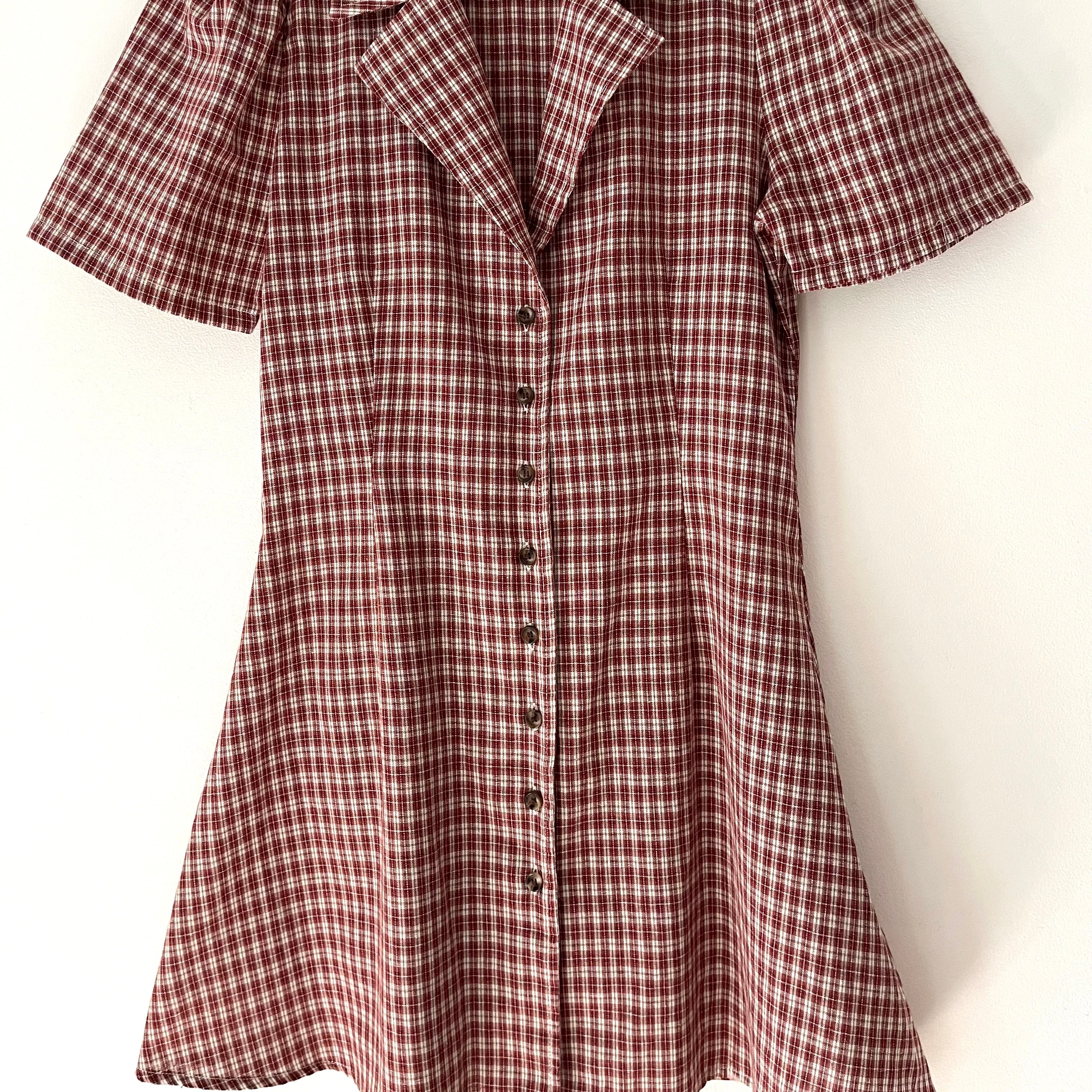 Apres Studios BNWT JAM Gingham Button Front Dress Size S.