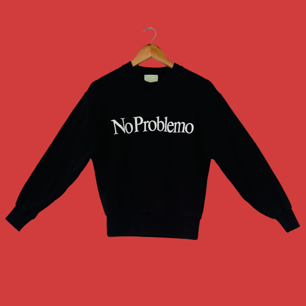 Aries NO PROBLEMO Sweatshirt in Black.