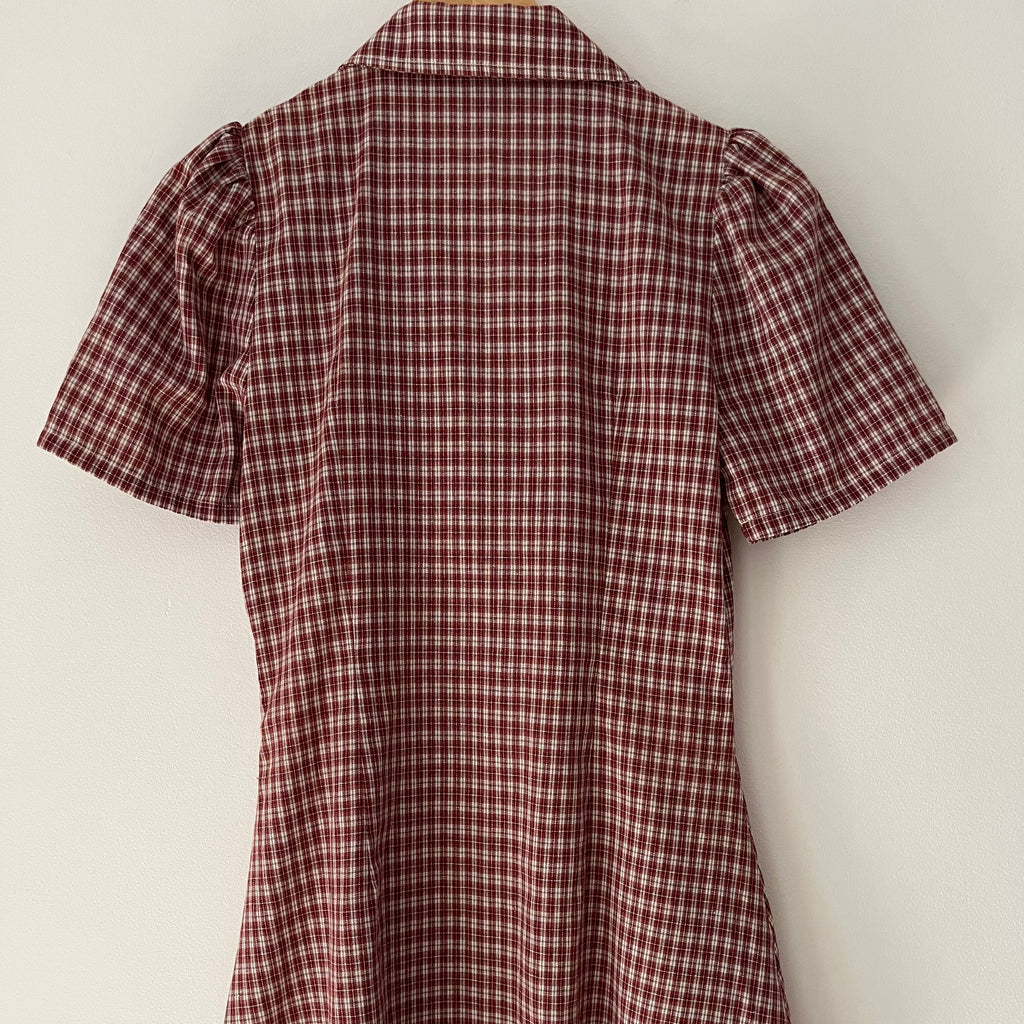 Apres Studios BNWT JAM Gingham Button Front Dress Size S.