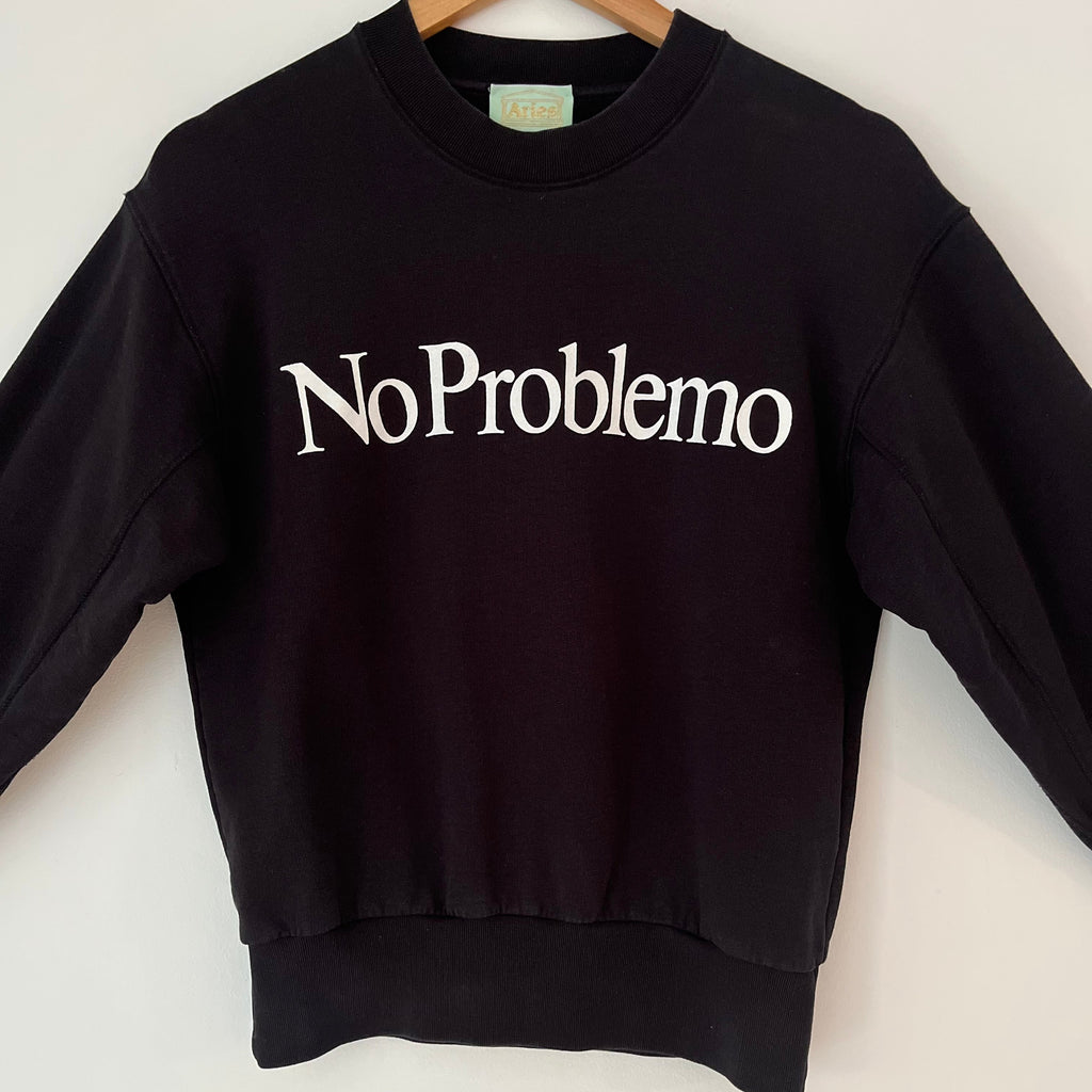 Aries NO PROBLEMO Sweatshirt in Black.