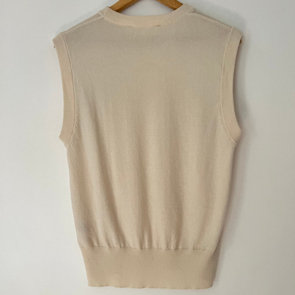 Assembly Label Cashmere Vest in Ivory Size AU8.
