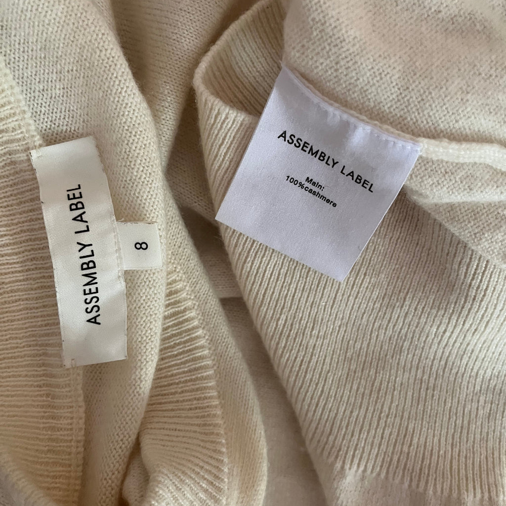 Assembly Label Cashmere Vest in Ivory Size AU8.