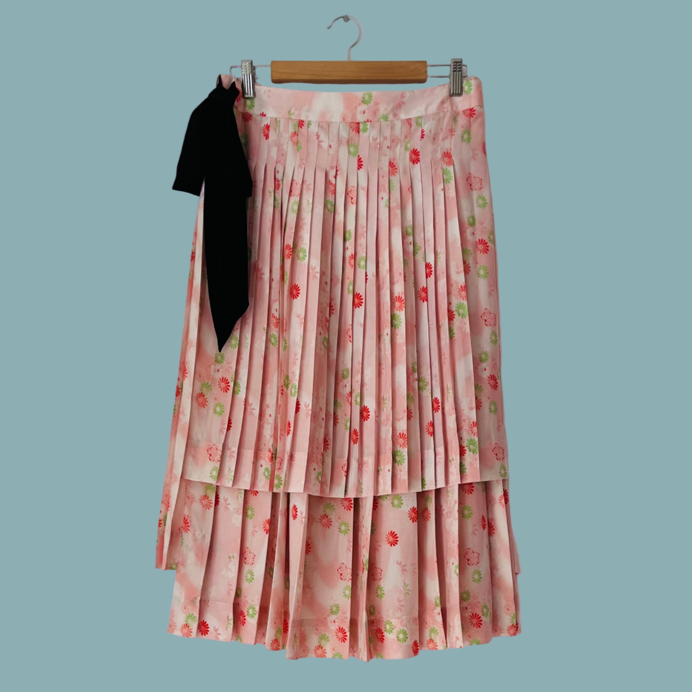 Simone Rocha Pleated Floral Wrap Skirt.