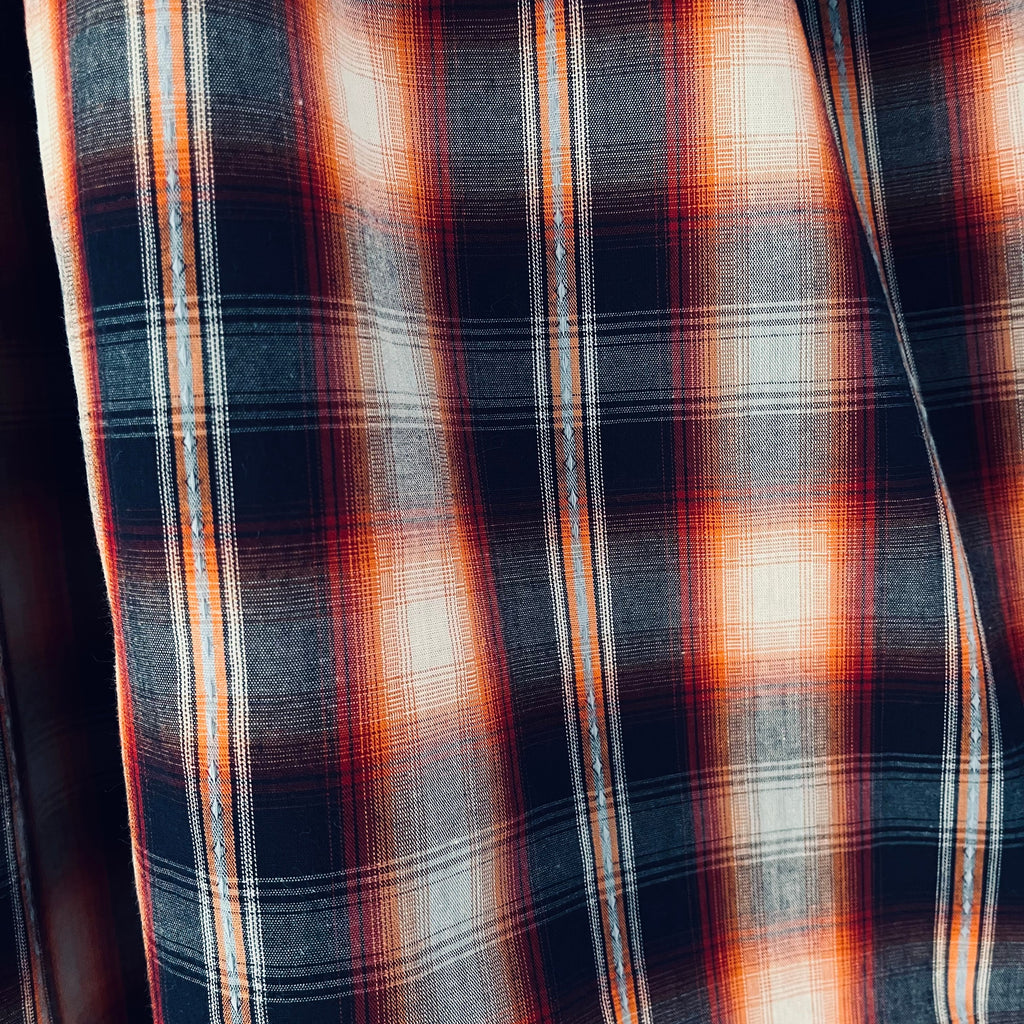 Après Studios Shirred Midi in Grape Plaid Size S.