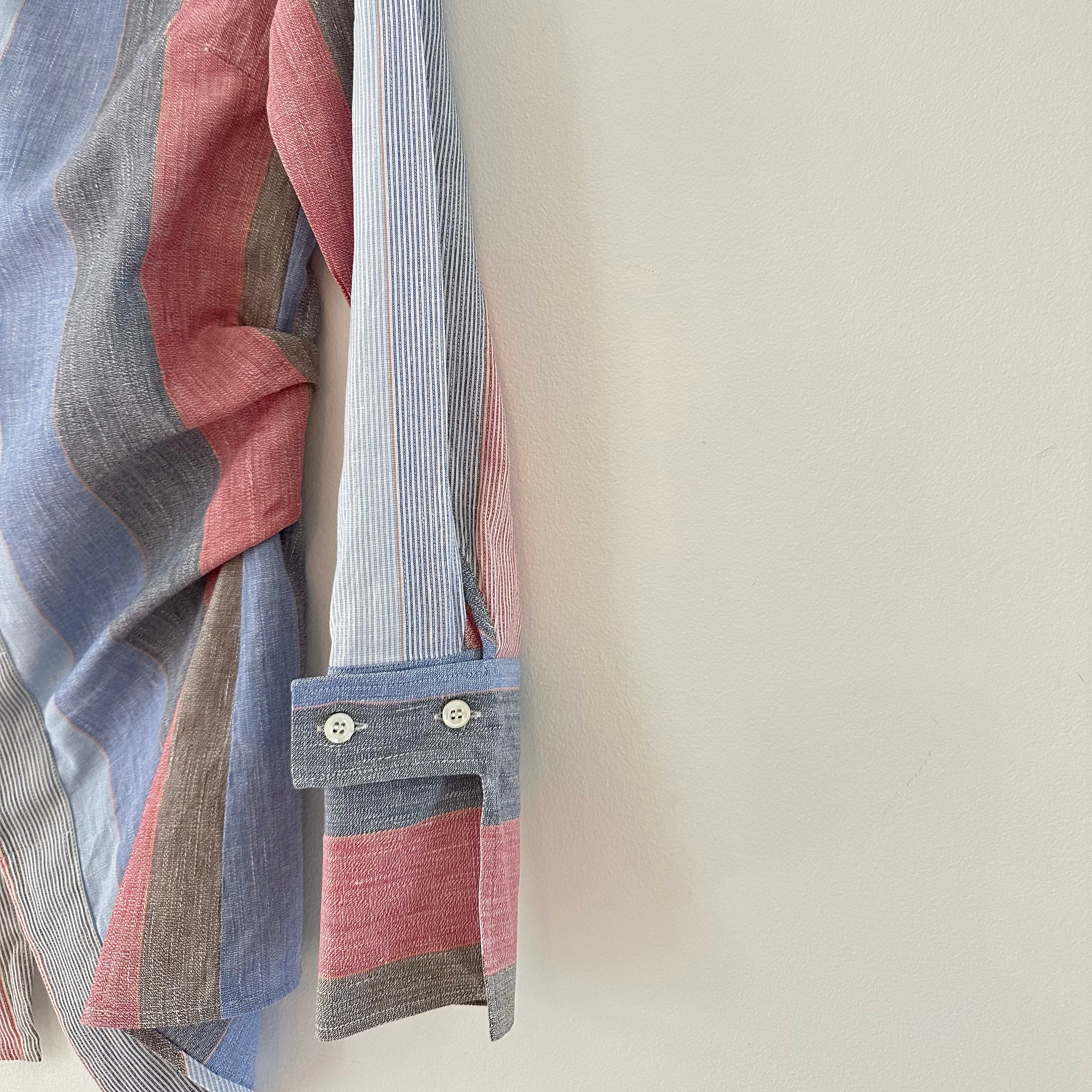 Vivienne Westwood Anglomania Asymmetrical Striped Shirt in Multicolour Size IT38/XS.