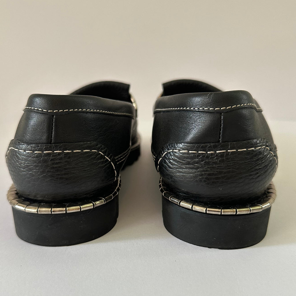 Chloé Black Idol Metallic Coin Loafers Size 38/UK5/US7.5.