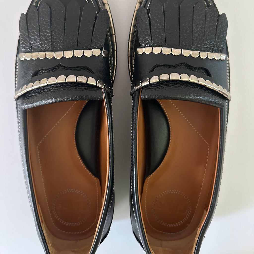 Chloé Black Idol Metallic Coin Loafers Size 38/UK5/US7.5.