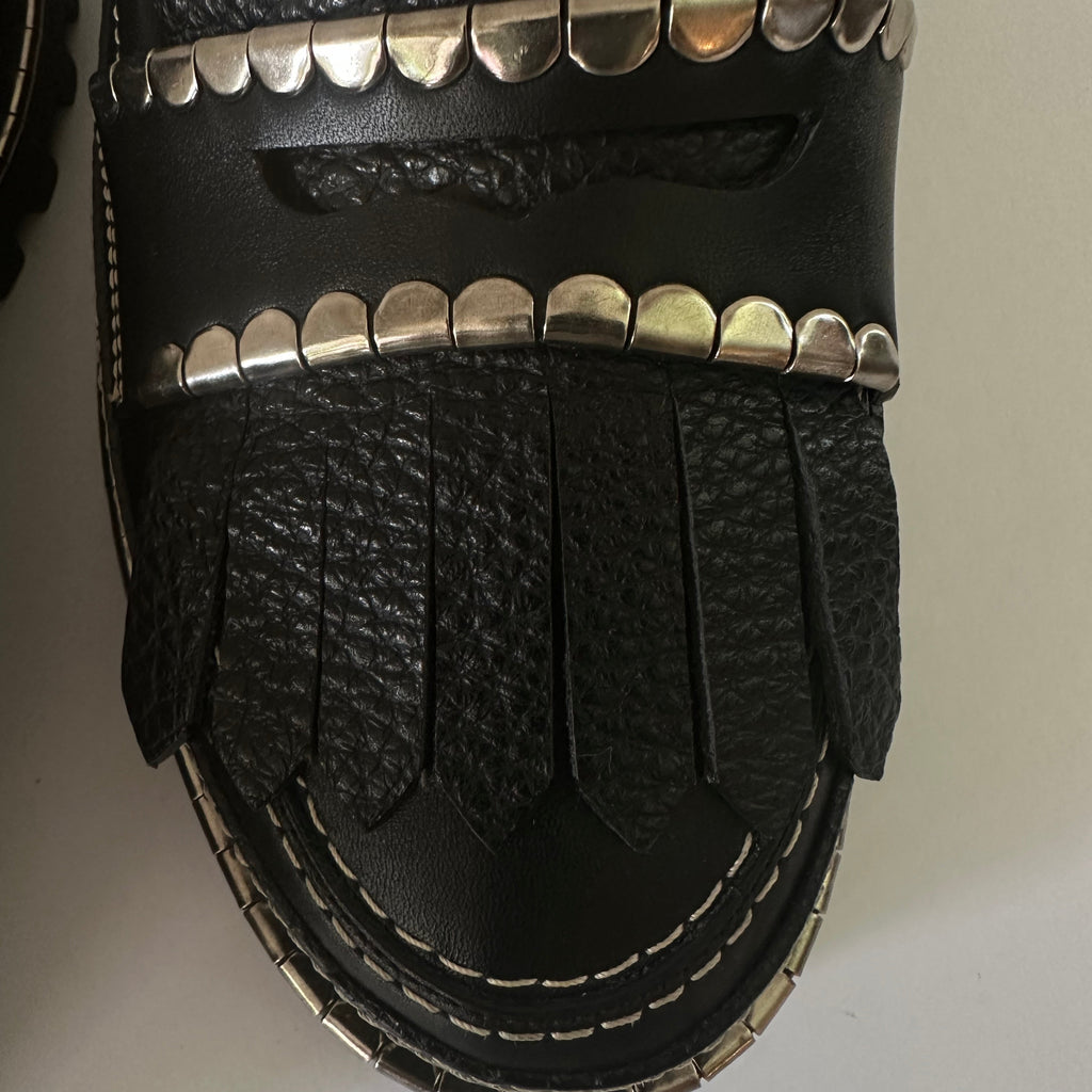 Chloé Black Idol Metallic Coin Loafers Size 38/UK5/US7.5.