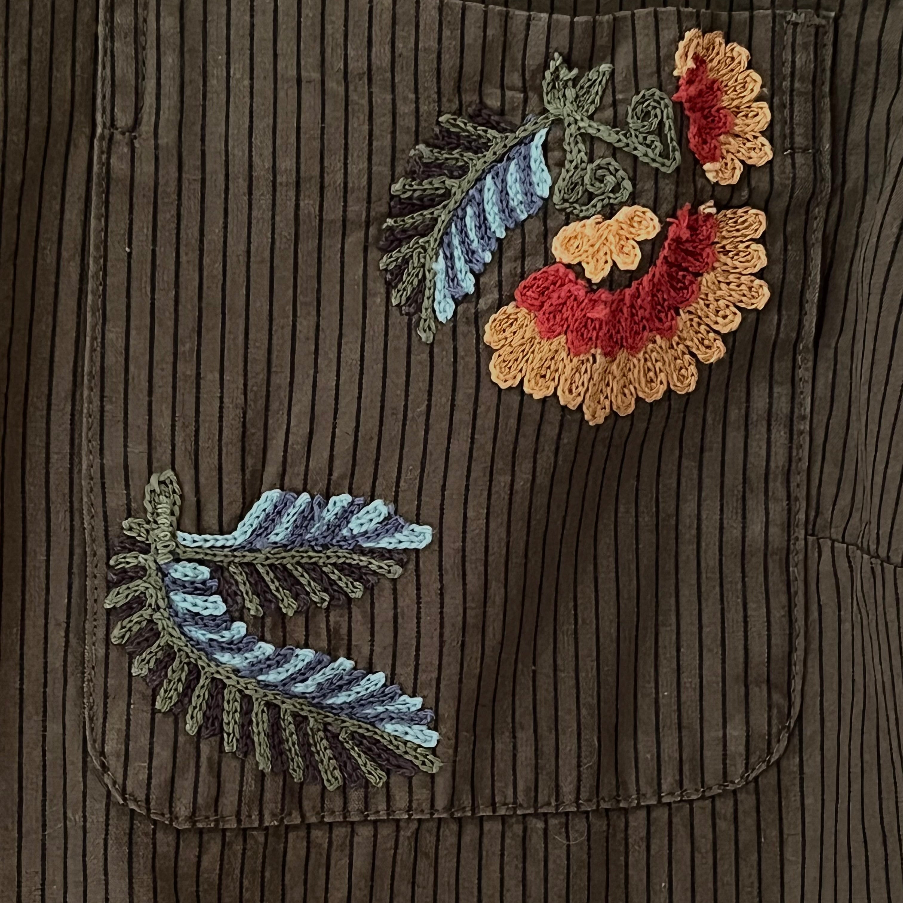 Toast Embroidered Mini Stripe Shirt Size AU6/XS.