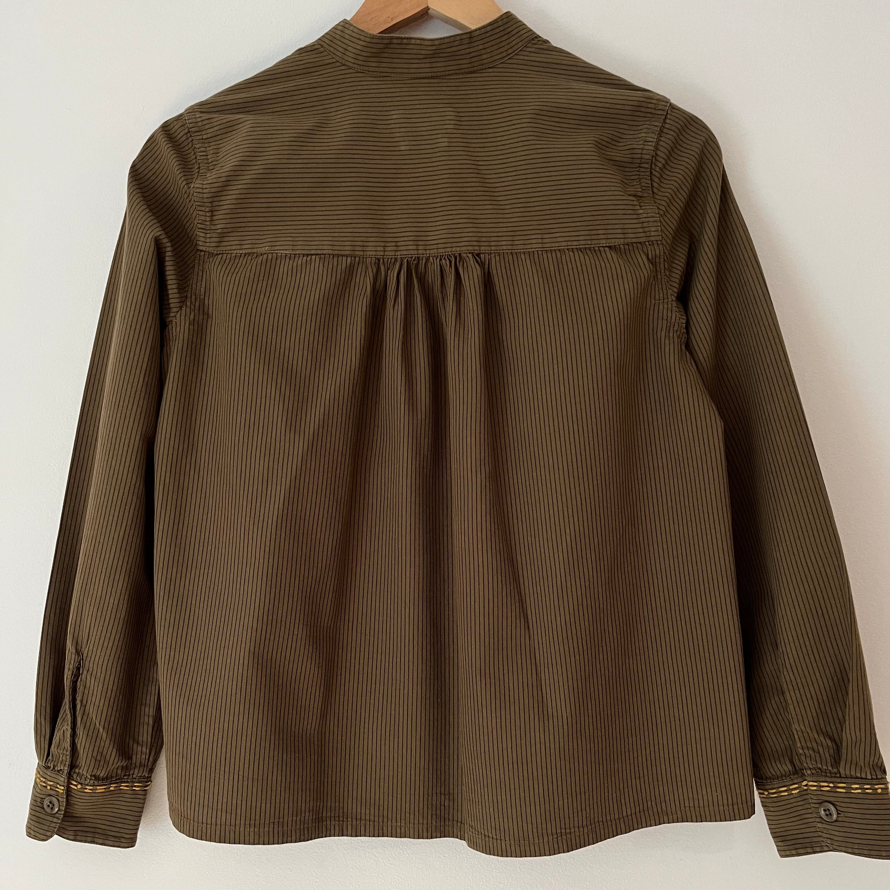Toast Embroidered Mini Stripe Shirt Size AU6/XS.