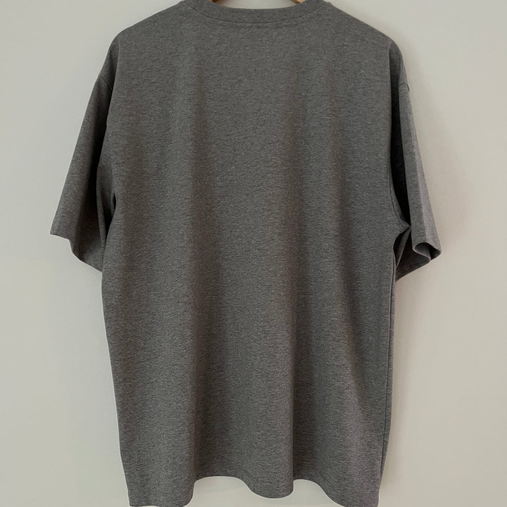 Ganni Heavy Cotton Drop Shoulder Fringe T-Shirt Size L.