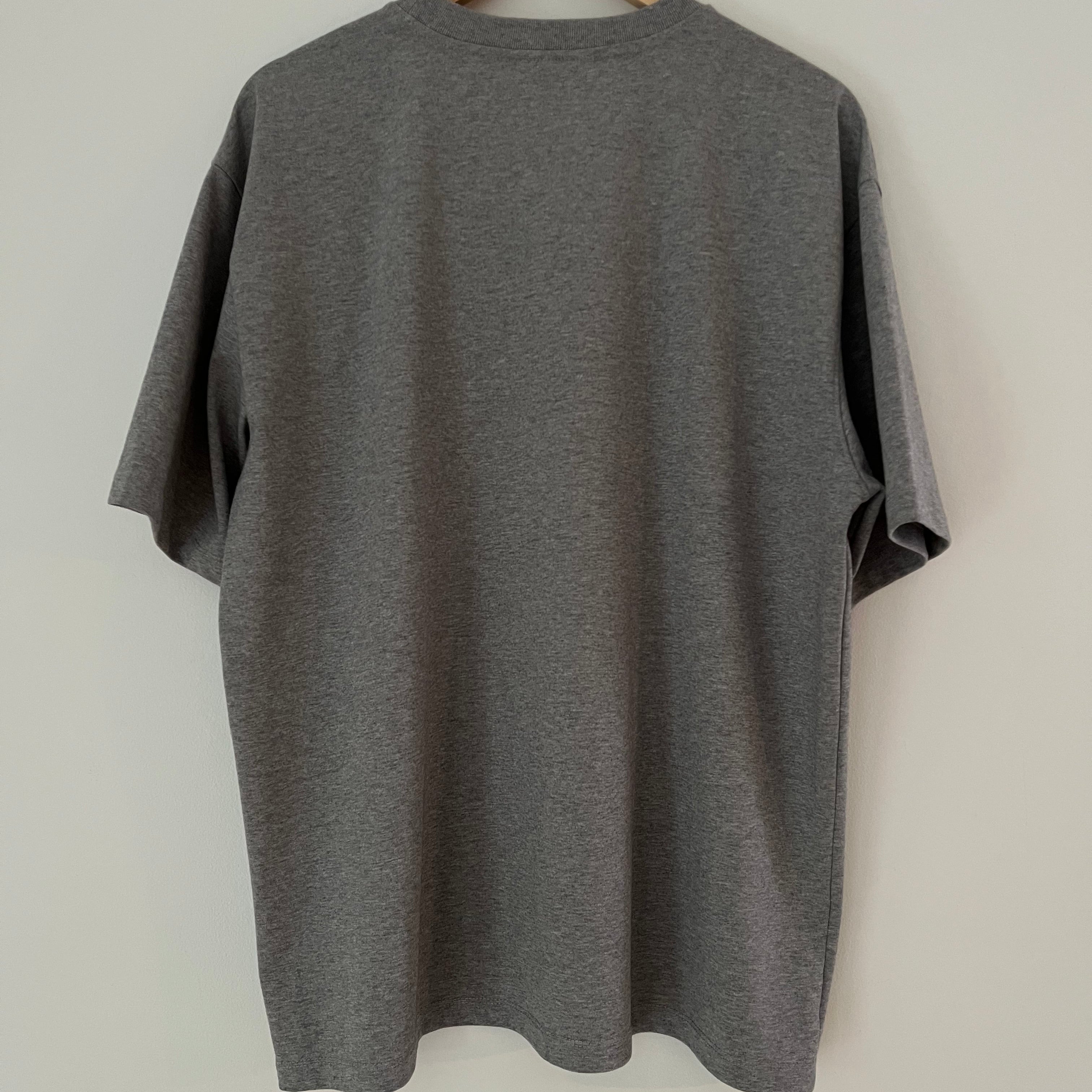 Ganni Heavy Cotton Drop Shoulder Fringe T-Shirt Size L.