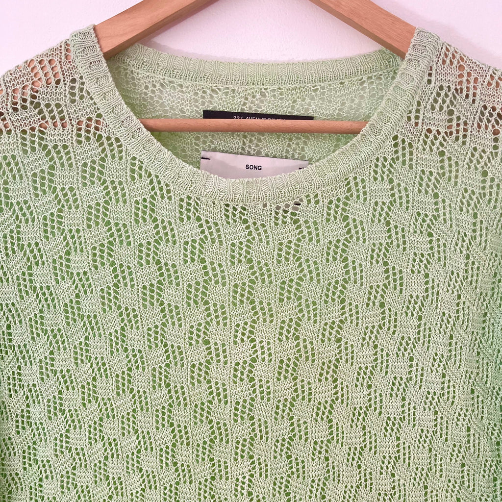Song For The Mute Green Distressed Sweater.