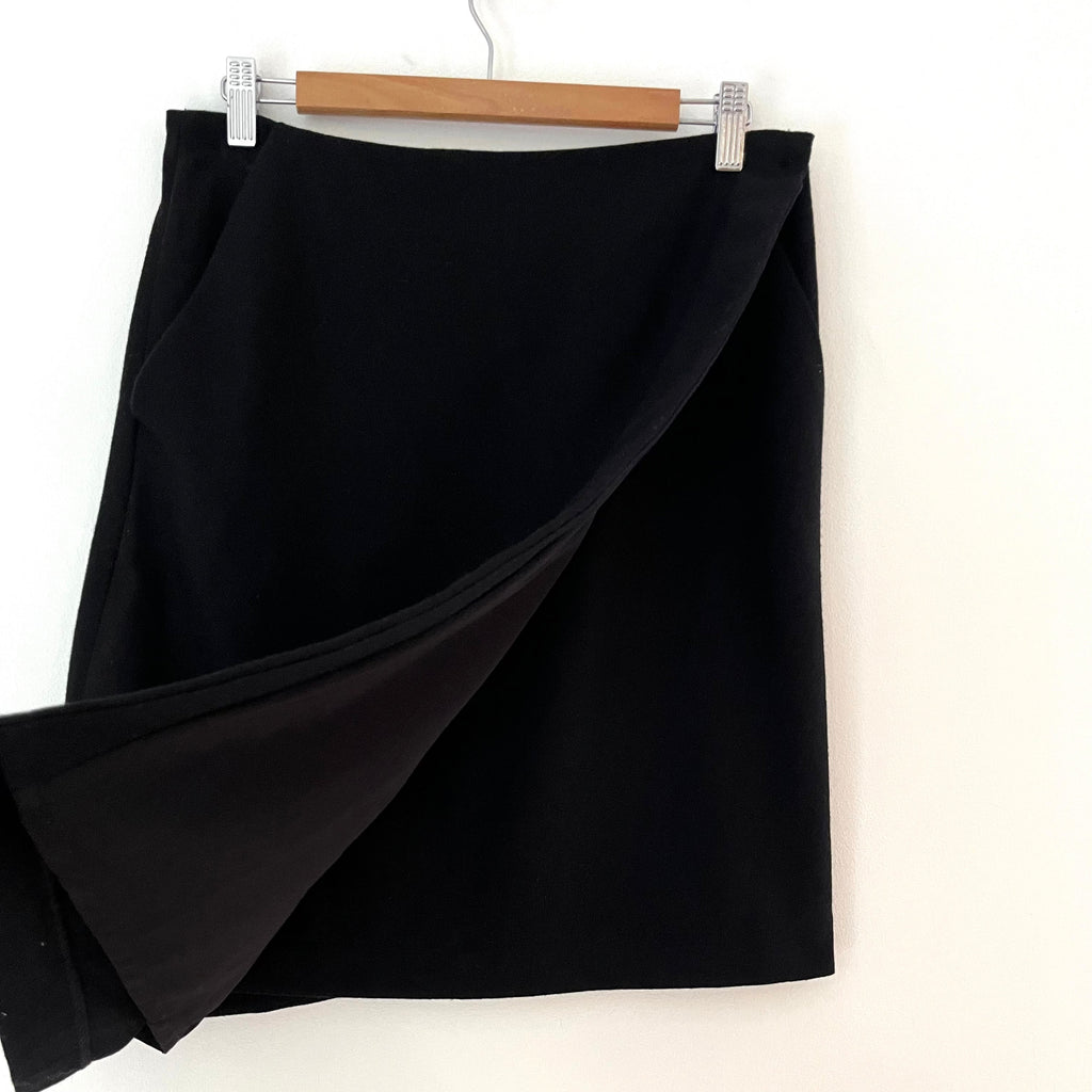 Alpha60 Asymmetrical Wool Blend Mini Skirt Size M.