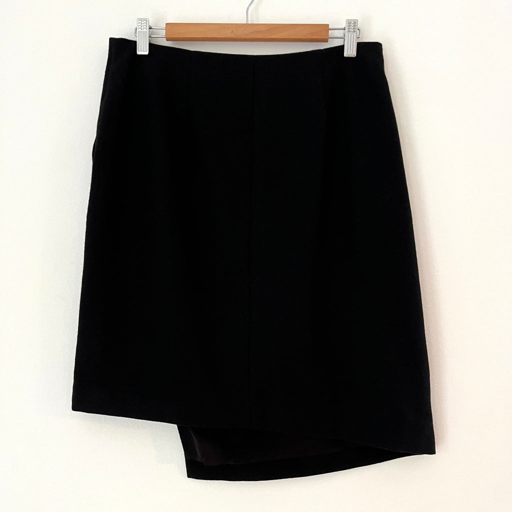 Alpha60 Asymmetrical Wool Blend Mini Skirt Size M.