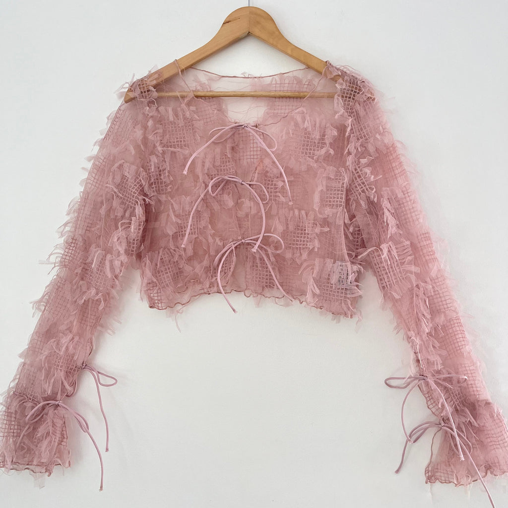 Après Studios CHI CHI Baby Pink Tie Front Top.