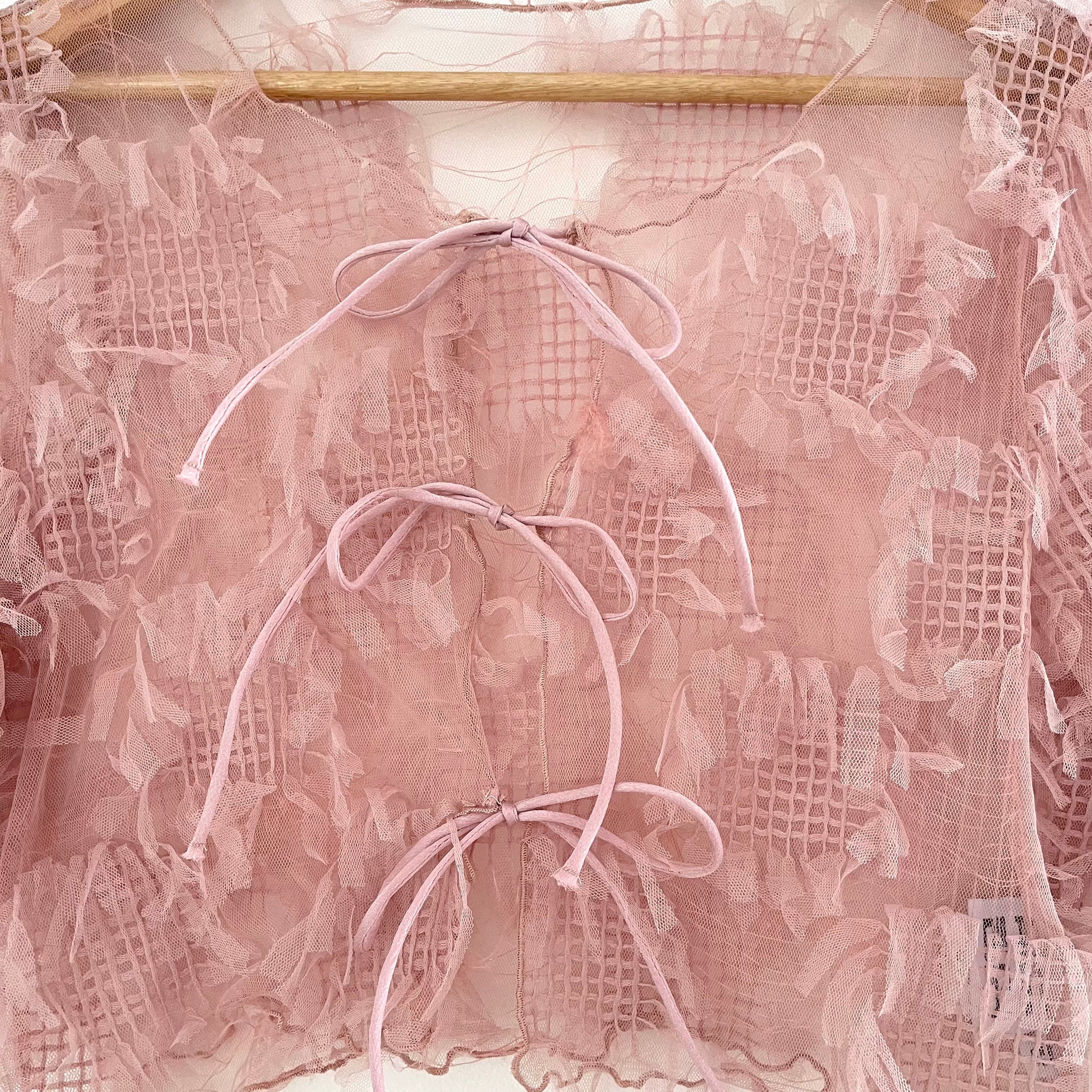 Après Studios CHI CHI Baby Pink Tie Front Top.