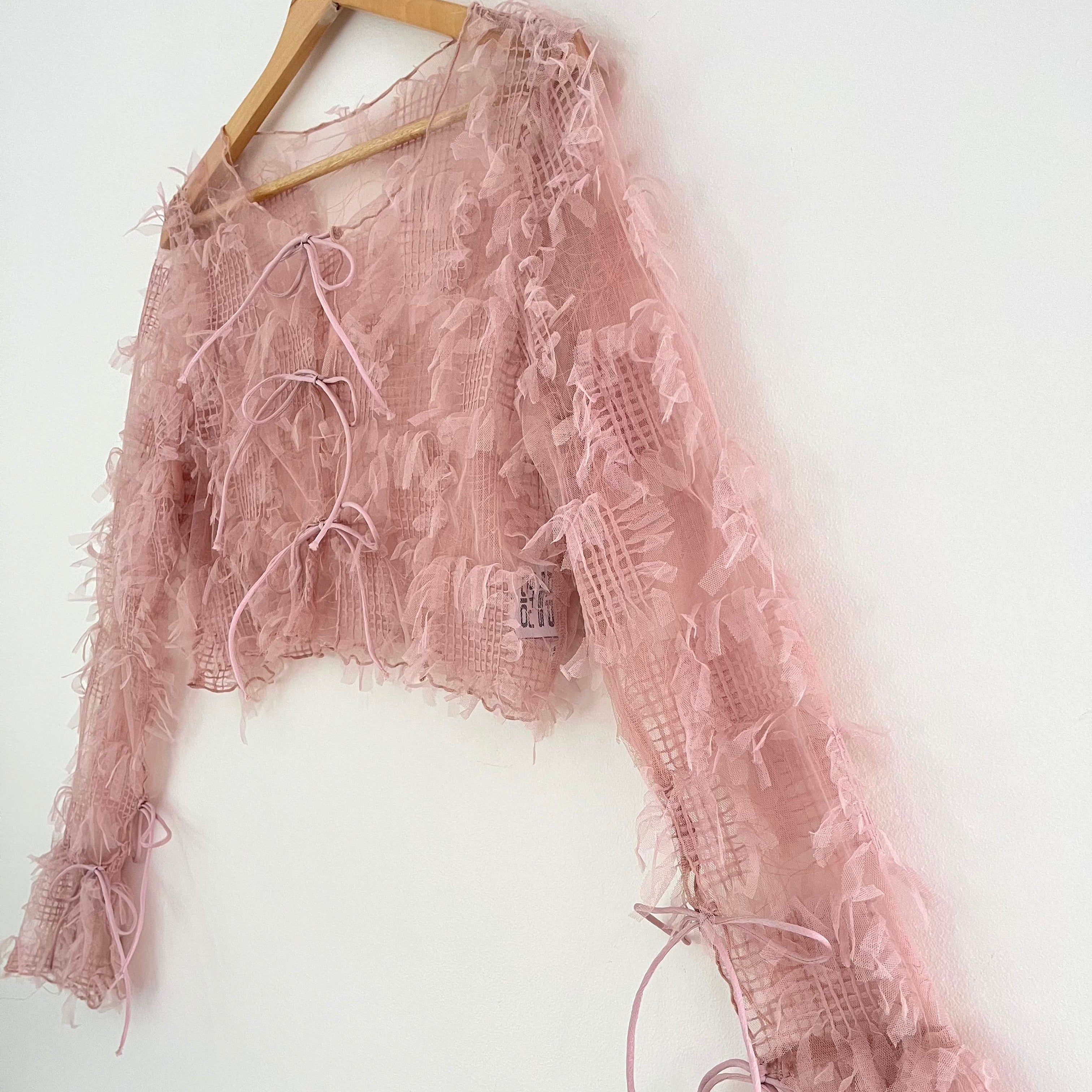 Après Studios CHI CHI Baby Pink Tie Front Top.