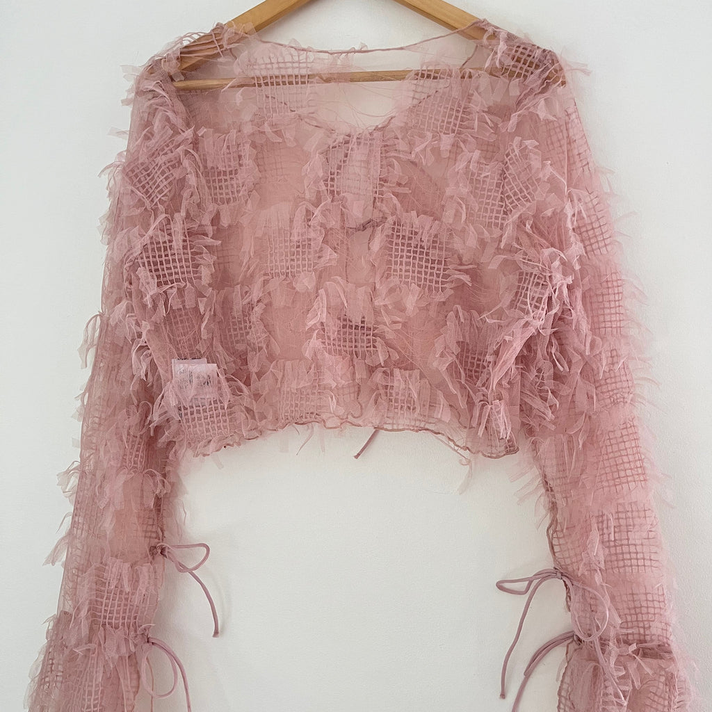 Après Studios CHI CHI Baby Pink Tie Front Top.