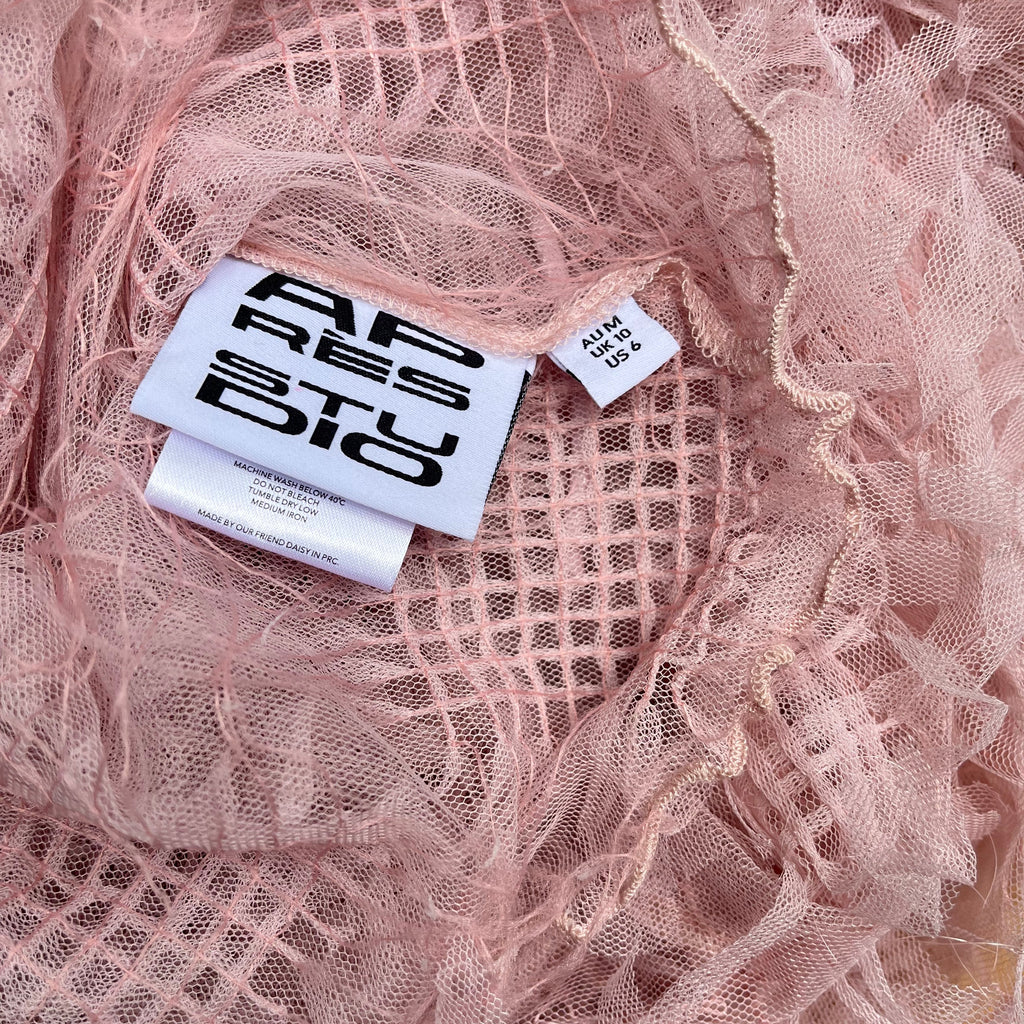 Après Studios CHI CHI Baby Pink Tie Front Top.