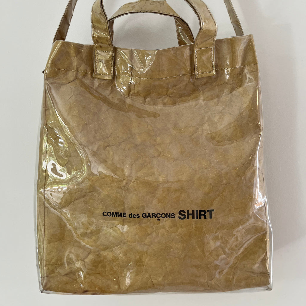 Comme des Garçons SHIRT PVC Paper Tote Bag.