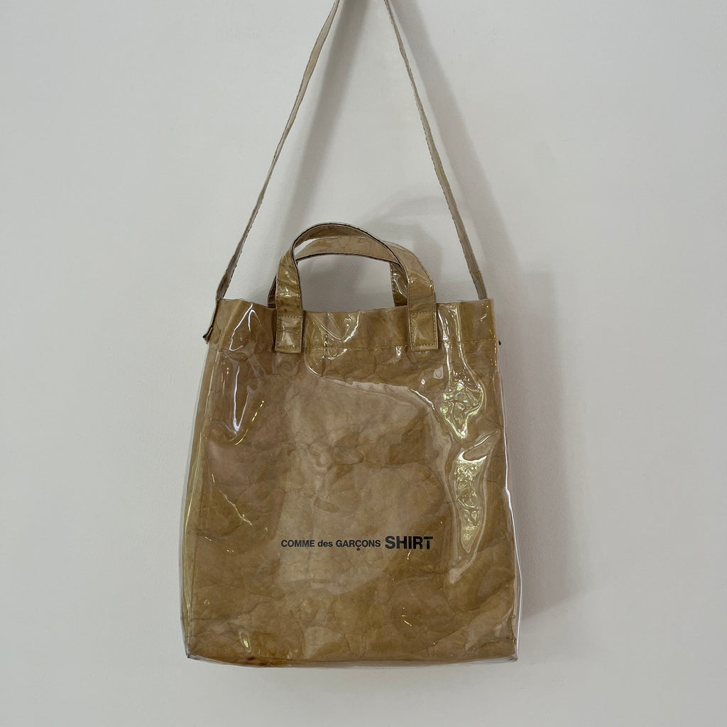 Comme des Garçons SHIRT PVC Paper Tote Bag.