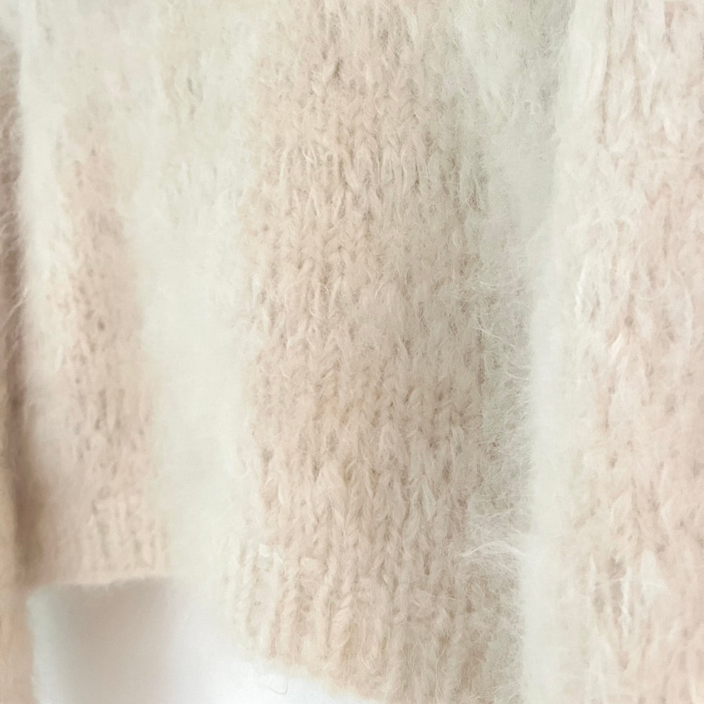 Frisson Knits ISABELLA Sweater in Cream One Size.