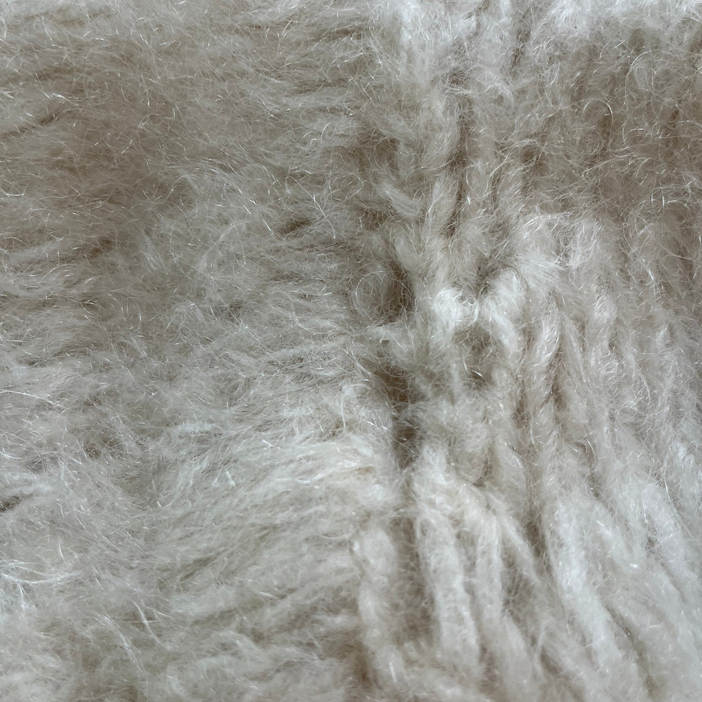Frisson Knits ISABELLA Sweater in Cream One Size.