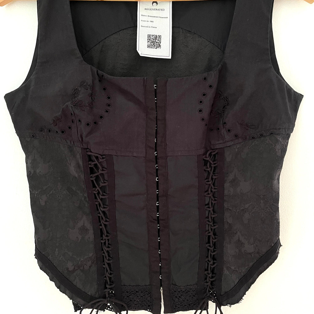 Marine Serre Household Linen Bustier Size FR40/AU12/M.