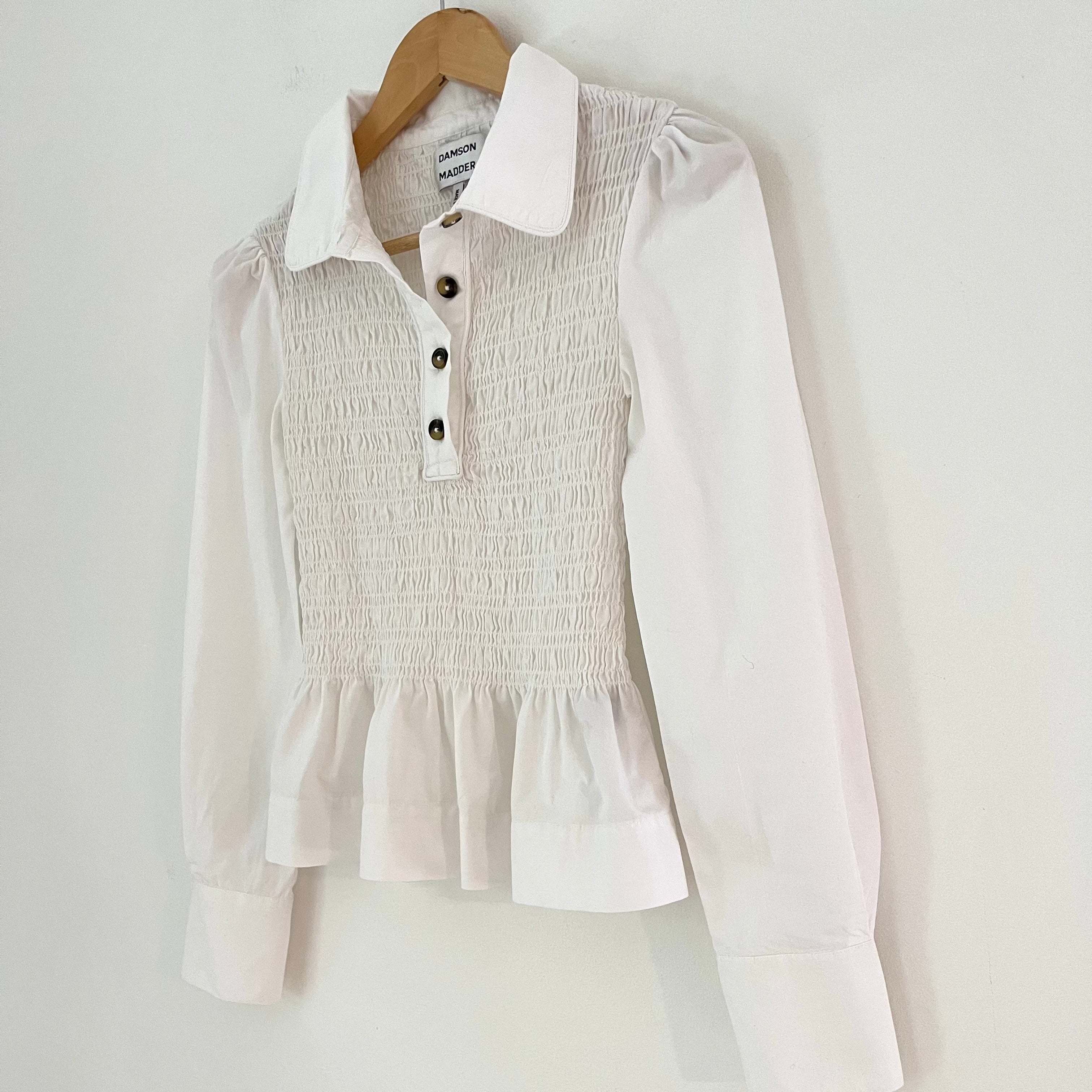 Damson Madder HAZEL Shirred Shirt Size 8.