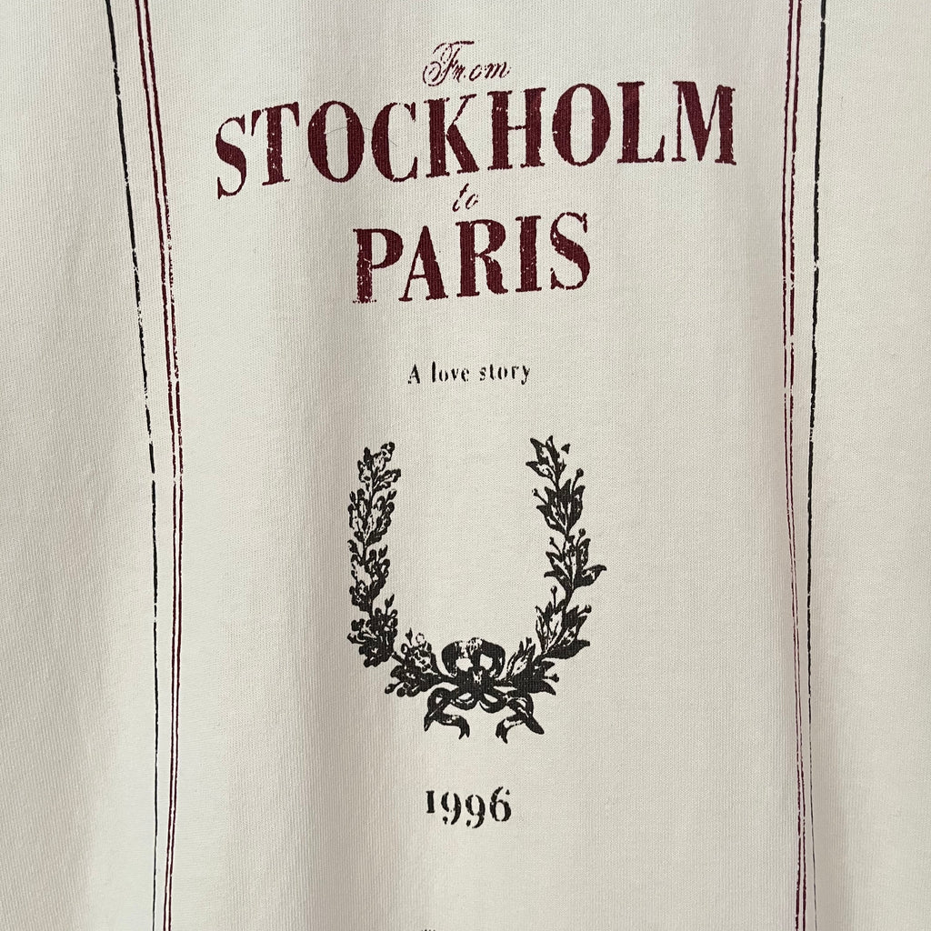 ACNE Studios BNWT LAYERED Print Tee in Off White Size L.