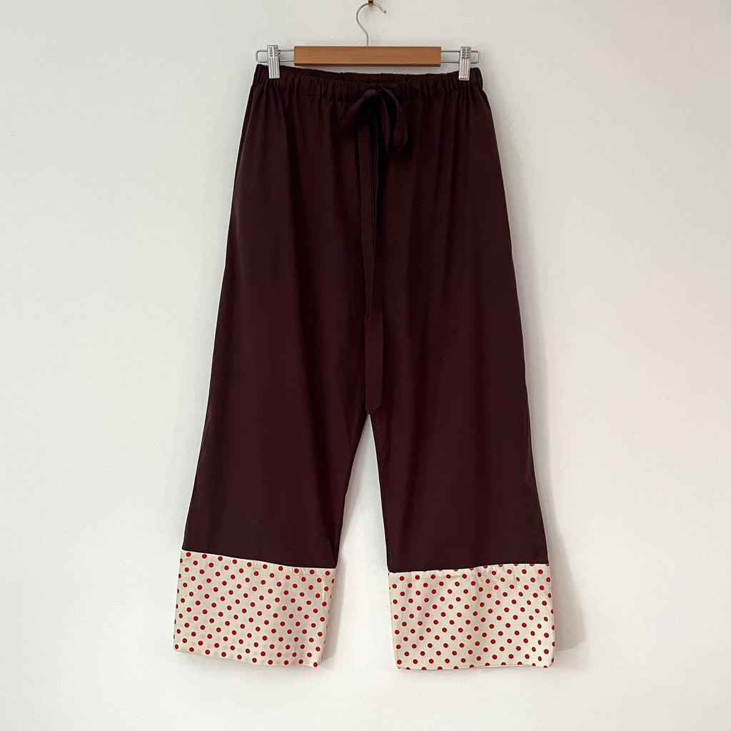 Carmen Says Polka Dot Trousers in Brown Size S.