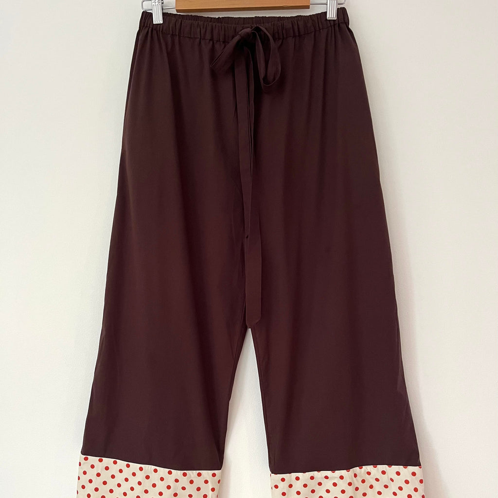 Carmen Says Polka Dot Trousers in Brown Size S.