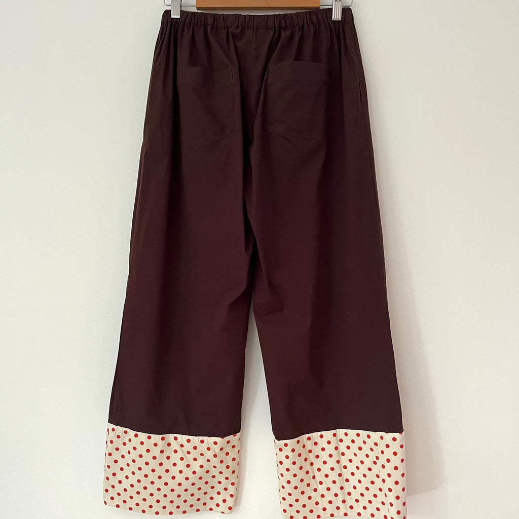 Carmen Says Polka Dot Trousers in Brown Size S.